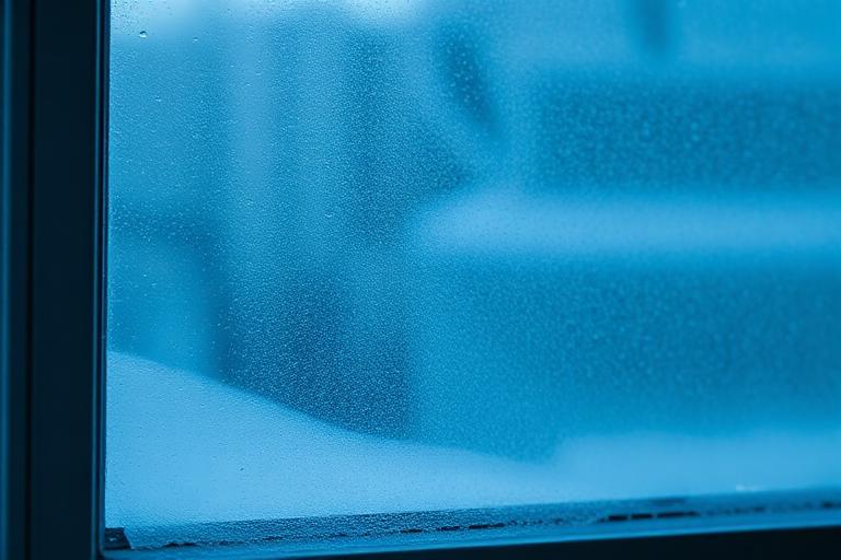 Condensation fogging an interior window